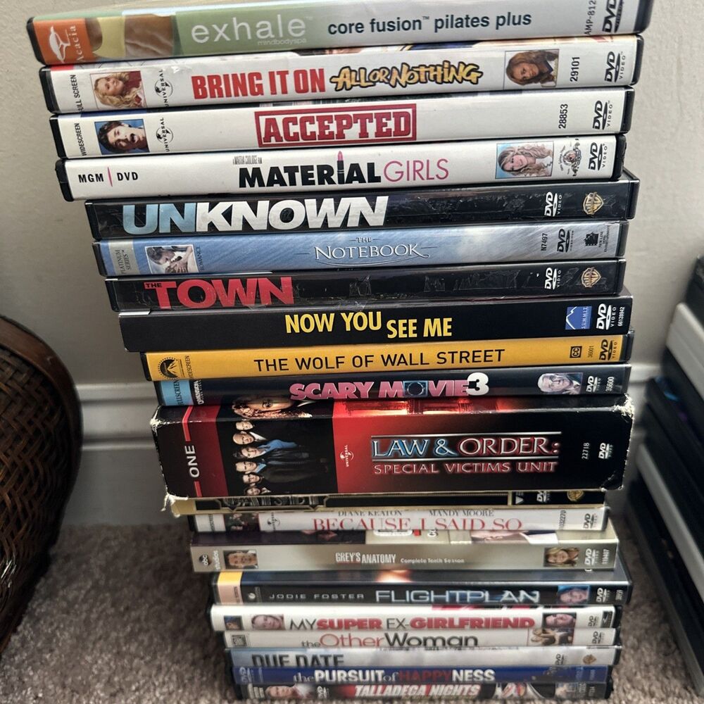 Bulk  Lot of 20 DVD Movies (Random Mix-Good Condition)